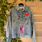 Vintage Denim Jacket - Granny Square