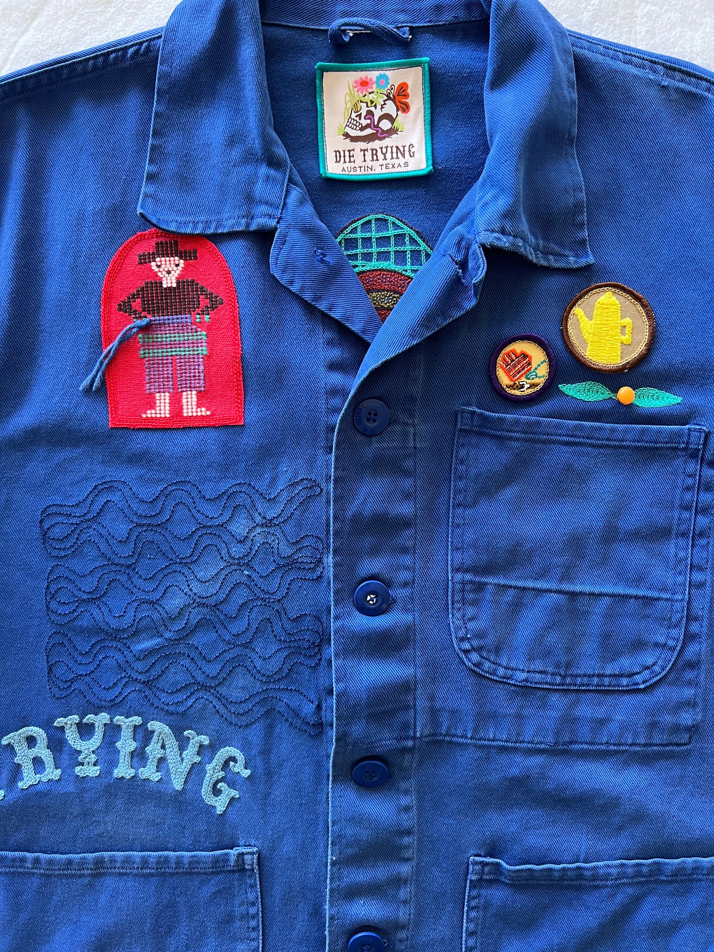Vintage Chore Coat - Cowboy Owls