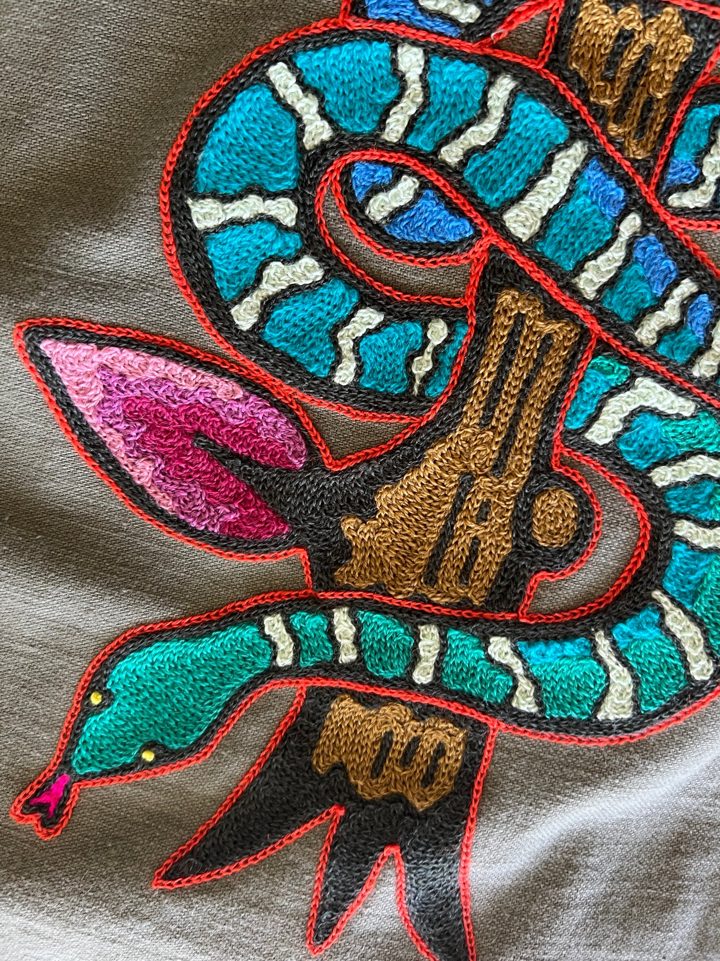 Vintage Military Shirt - Cowgirl Snake Bloom