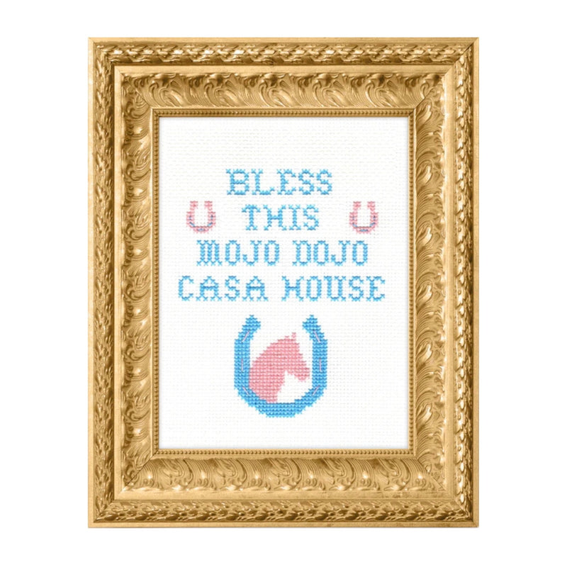 Bless This Mojo Dojo Casa House Cross Stitch Kit