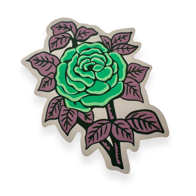 Minty Rose Sticker