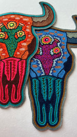 Bull Skull Cactus Backpatch-Blue & Purple-PREORDER
