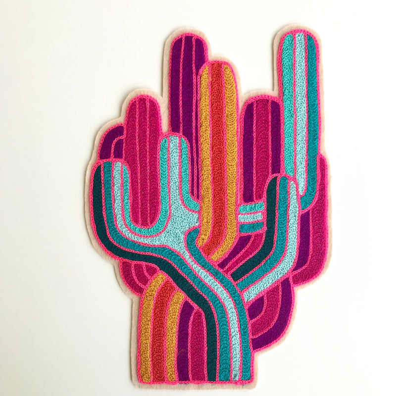 Neon Cactus Dreams Chainstitch Backpatch- PREORDER