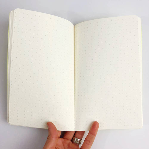 Space Rainbow Dot Notebook in Light Blue
