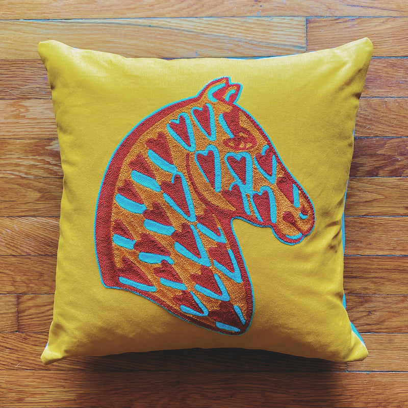 Heart Horse Pillow-Apple