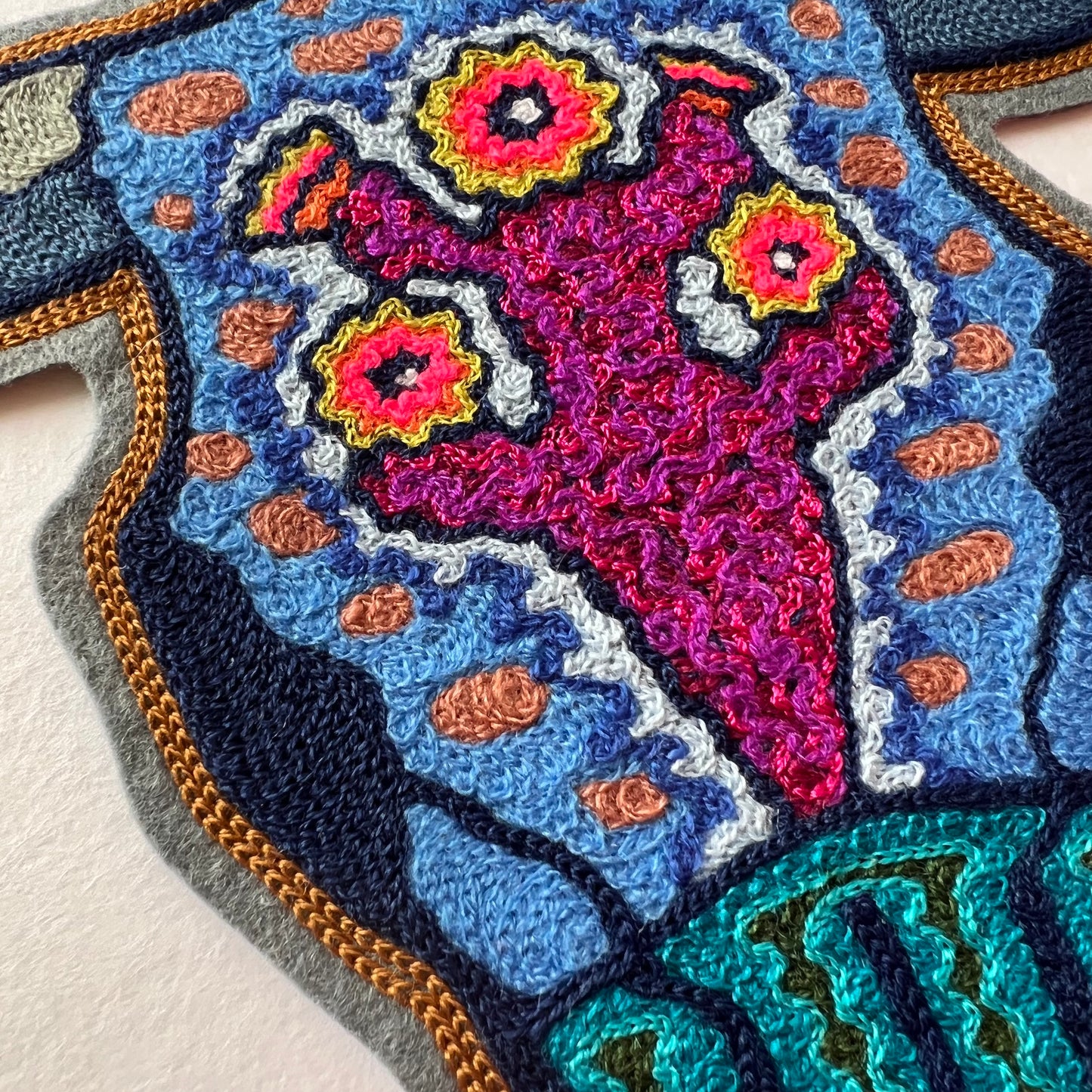 Bull Skull Cactus Backpatch-Blue & Purple