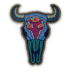 Bull Skull Cactus Backpatch-Blue & Purple