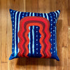 Red Wave Portal Pillow