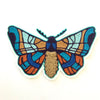 Stained Glass Moth Chainstitch & Chenille Patch