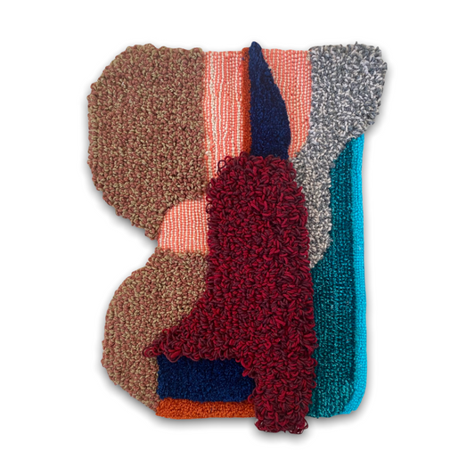 Abstract Vessel Red Loops Wall Hanging