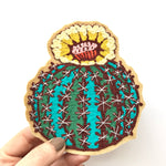 Barrel Cactus Chainstitch Patch