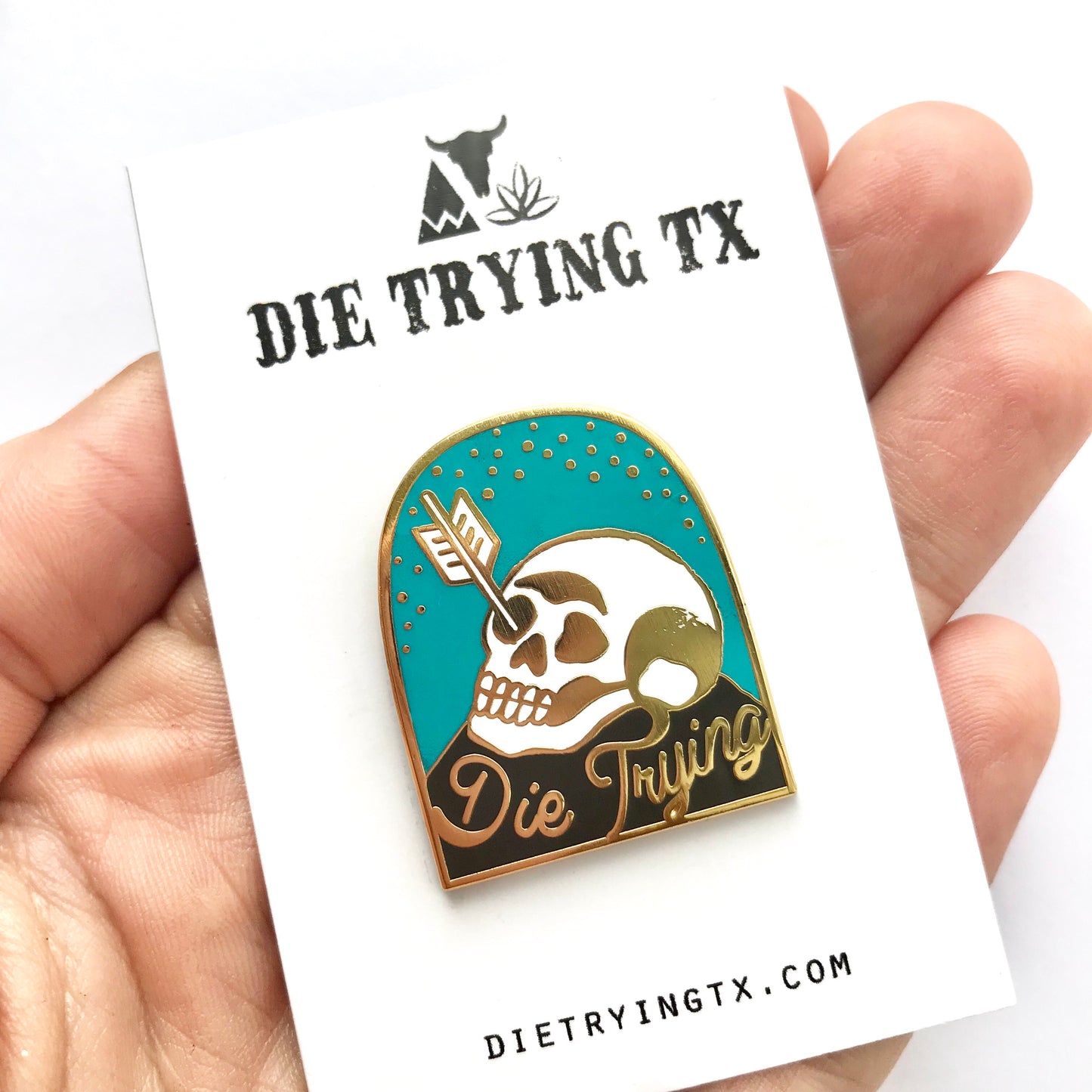 Die Trying Enamel Pin